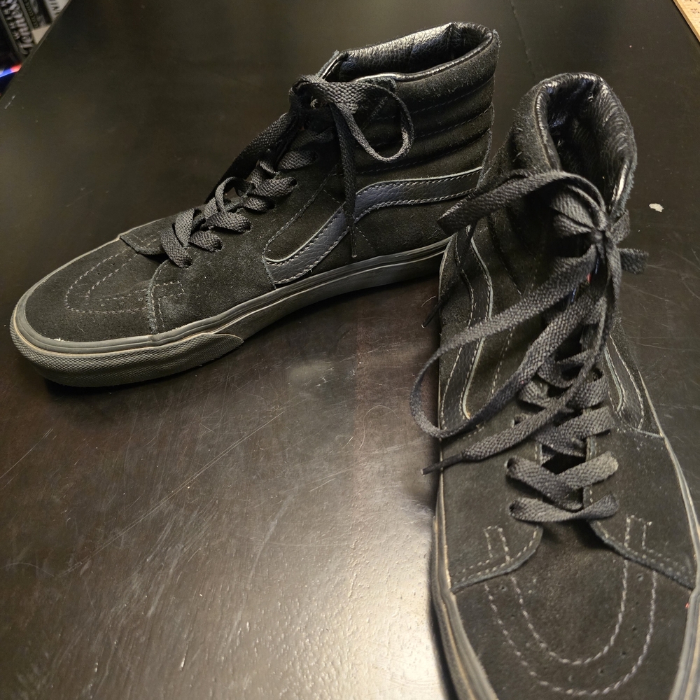 VANS Off The Wall 721454 Black High Top Sneakers Men's Size 7 / Womens 8.5
